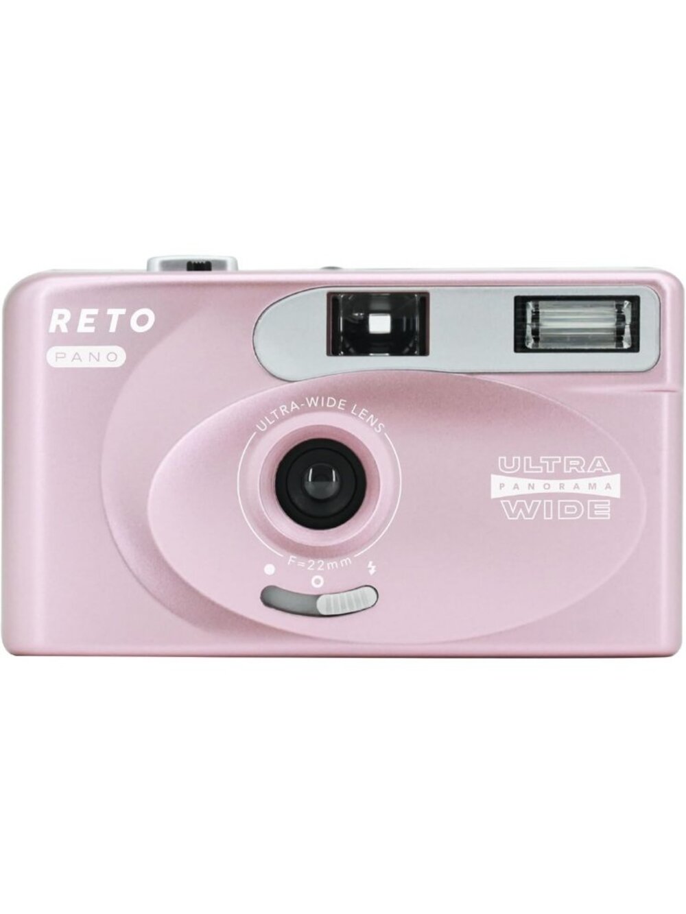 35mm Film Camera with 22mm Wide Lens, Panorama & Cinematic Modes - Metallic Pink
